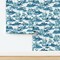 Toile Monochromatic Tropical Novelty Ship Island Palm Trees De Jouy Custom Removable Wallpaper by Spoonflower Peel & Stick Wallpaper 2FT Wide